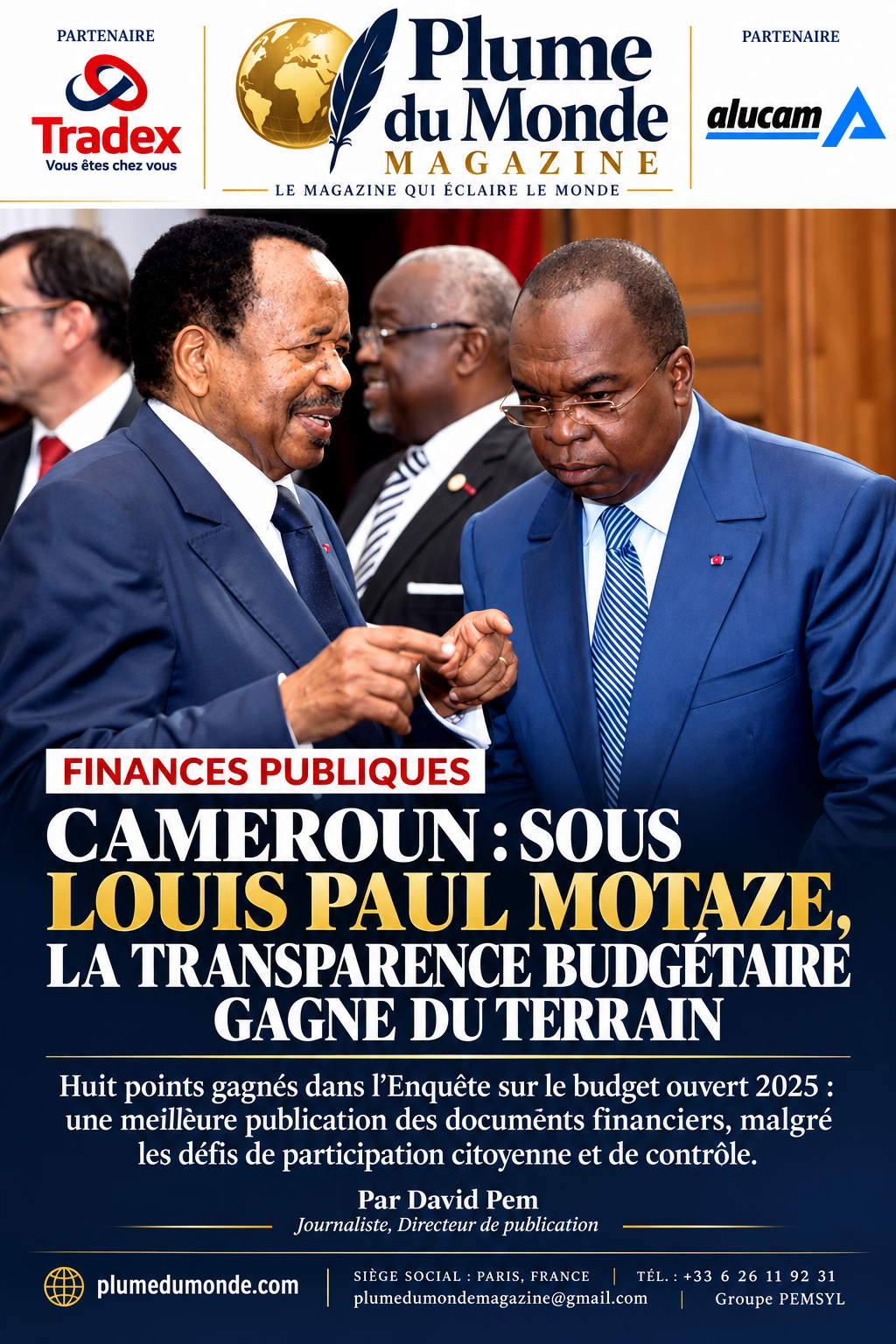 CAMEROUN : SOUS LOUIS PAUL MOTAZE, LA TRANSPARENCE BUDGÉTAIRE GAGNE DU TERRAIN